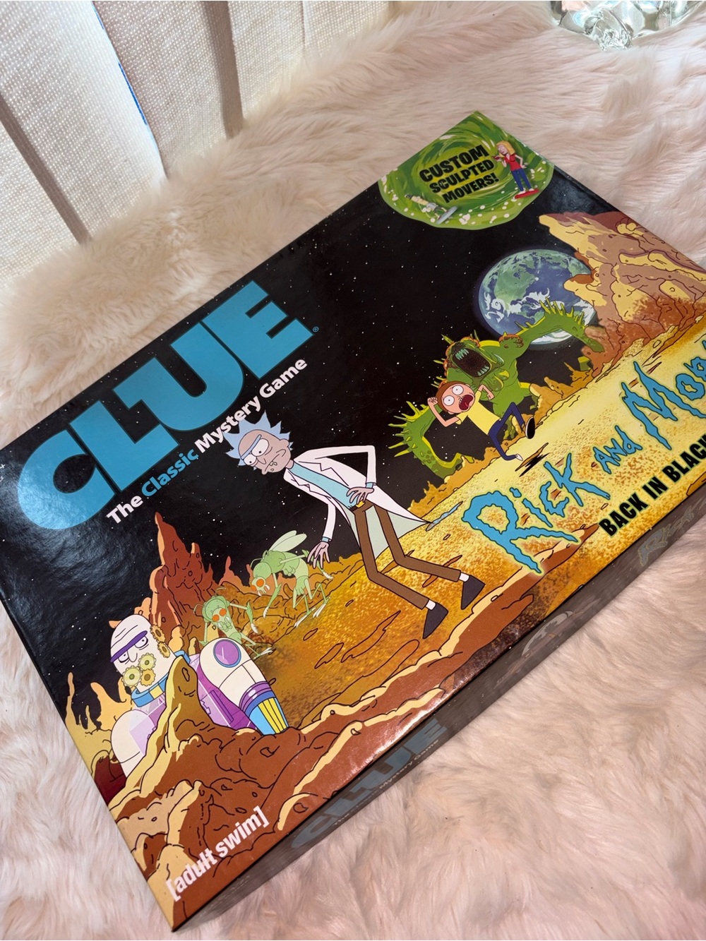 CLUE Rick and Morty Back In Blackout Classic Board Game